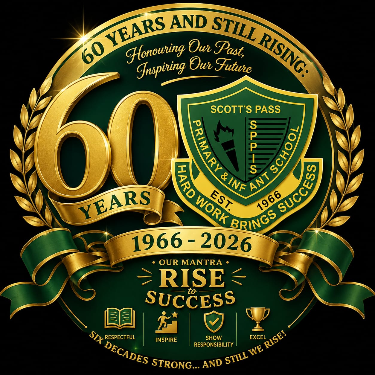 Official SPPIS 60th anniversary emblem—60 Years and Still Rising, honouring our past and inspiring our future, 1966–2026